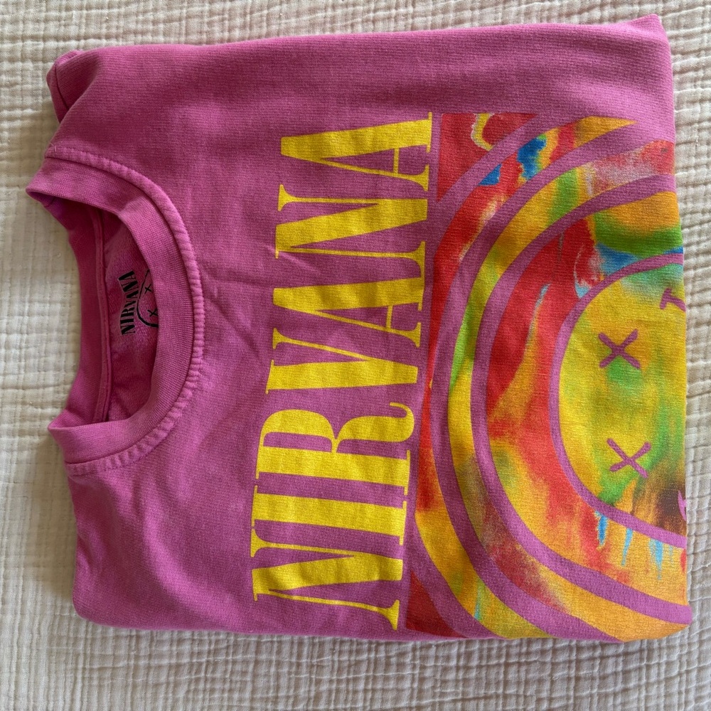 NIRVANA Kids T-Shirt in Pink with Colorful Design